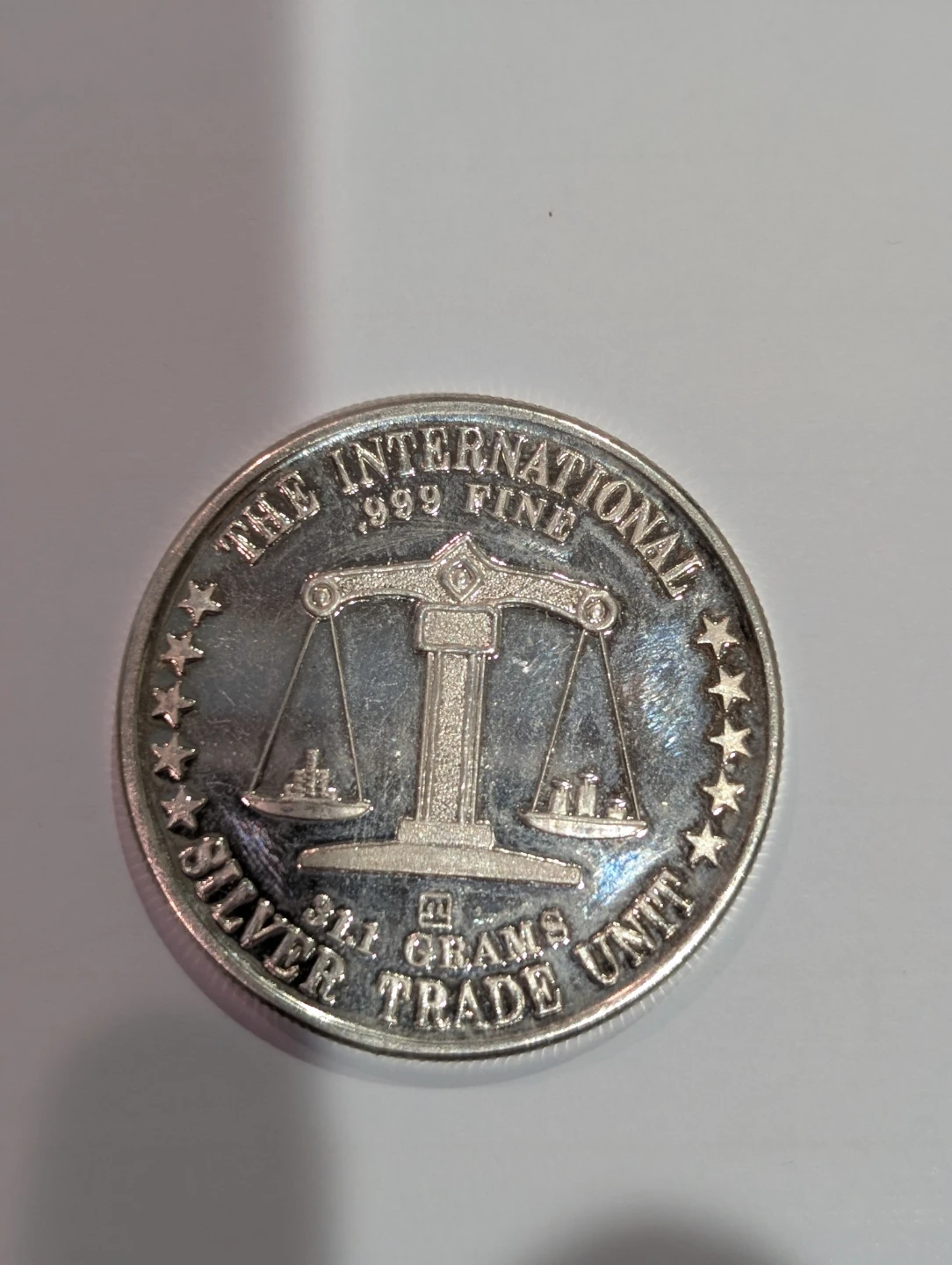 International Silver Trade Unit Coin - .999 Fine Silver