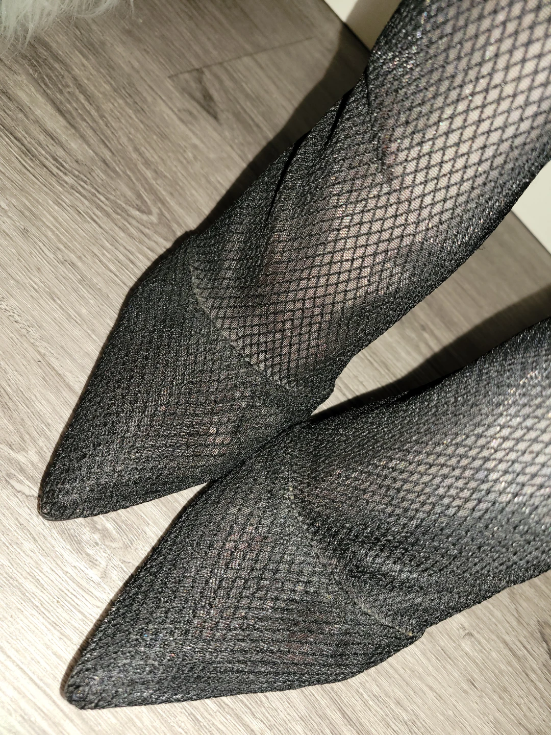 Black Mesh Stiletto Ankle Boots - photo 4