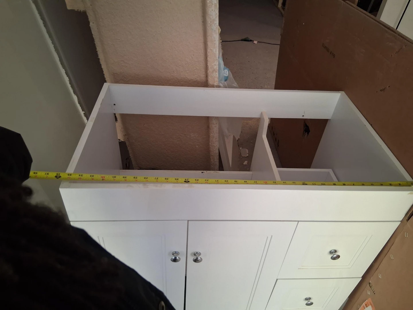 White Bathroom Vanity with Sink - photo 2