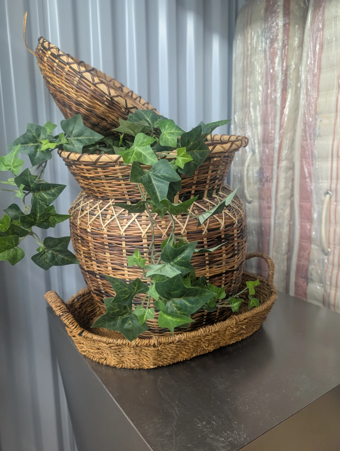 Woven Basket Set with Tray