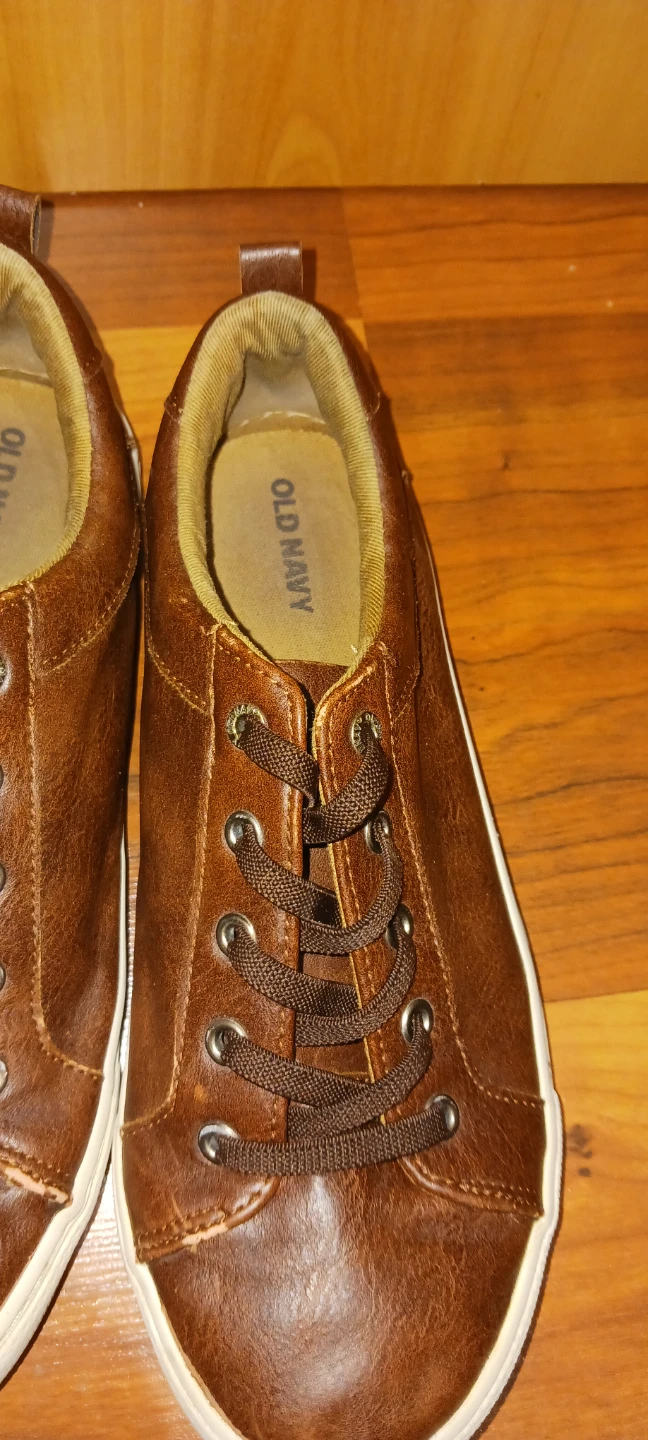 🏆Old Navy Brown Faux Leather Lace-Up Shoes - photo 2