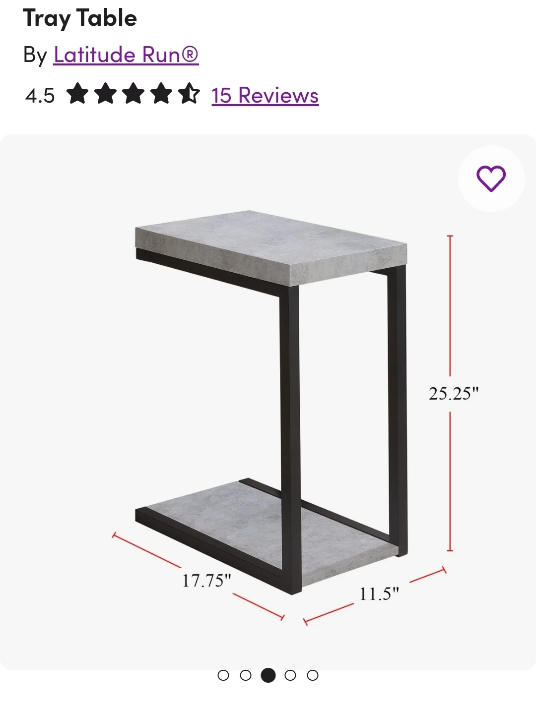 Latitude Run Side Table / Tray Table - (Great Condition) - photo 4