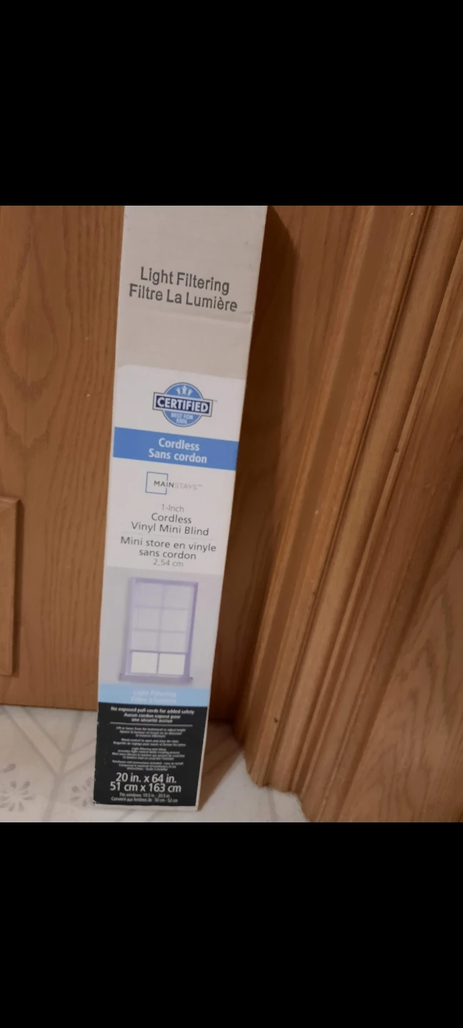 Mainstays 1-Inch Cordless Vinyl Mini Blind
