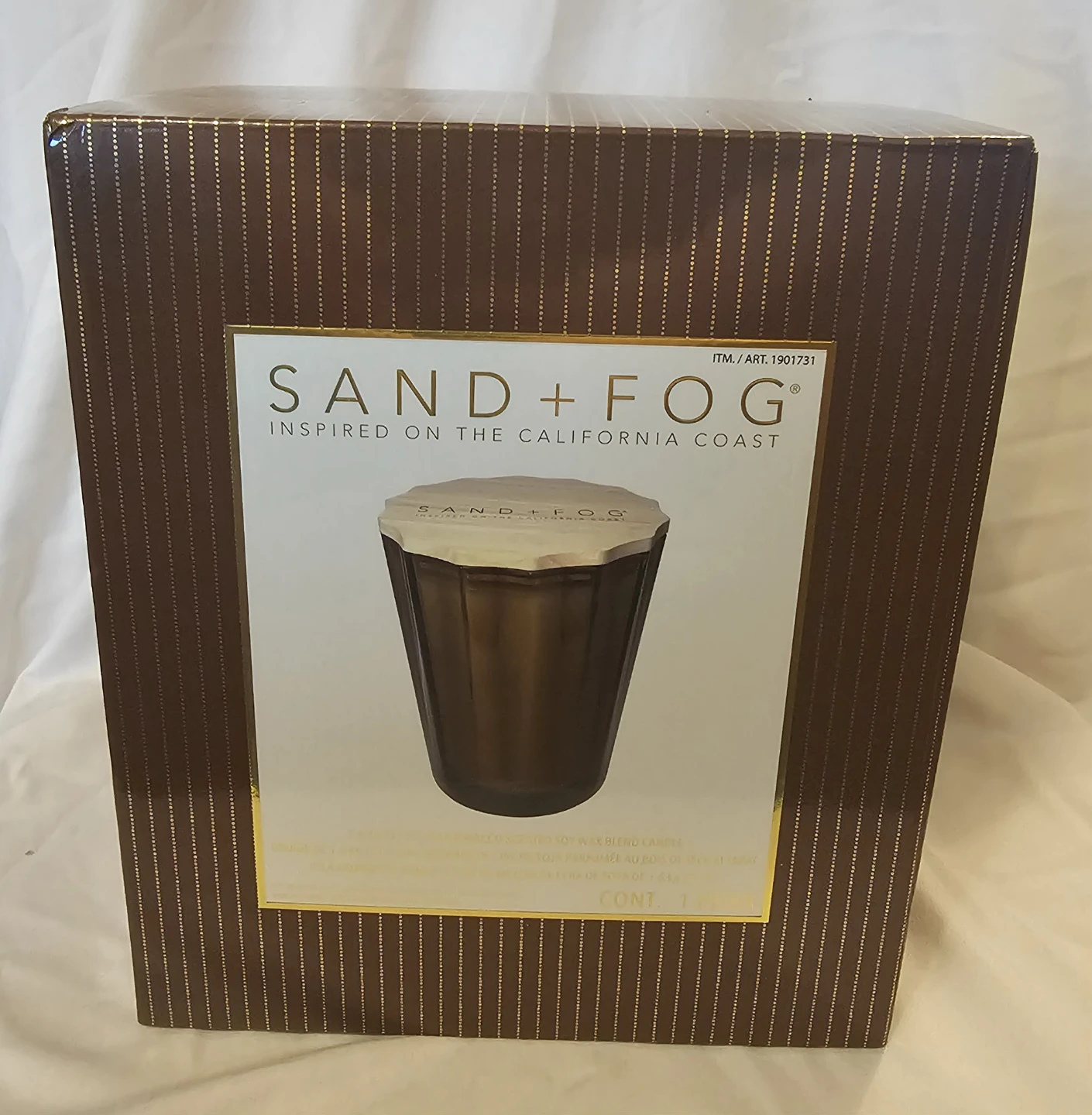 Sand + Fog Teak Tobacco Scented Soy Wax Blend Candle