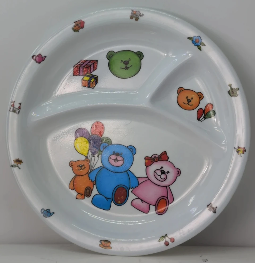 Children's Divided Plate with Teddy Bear Design - photo 2
