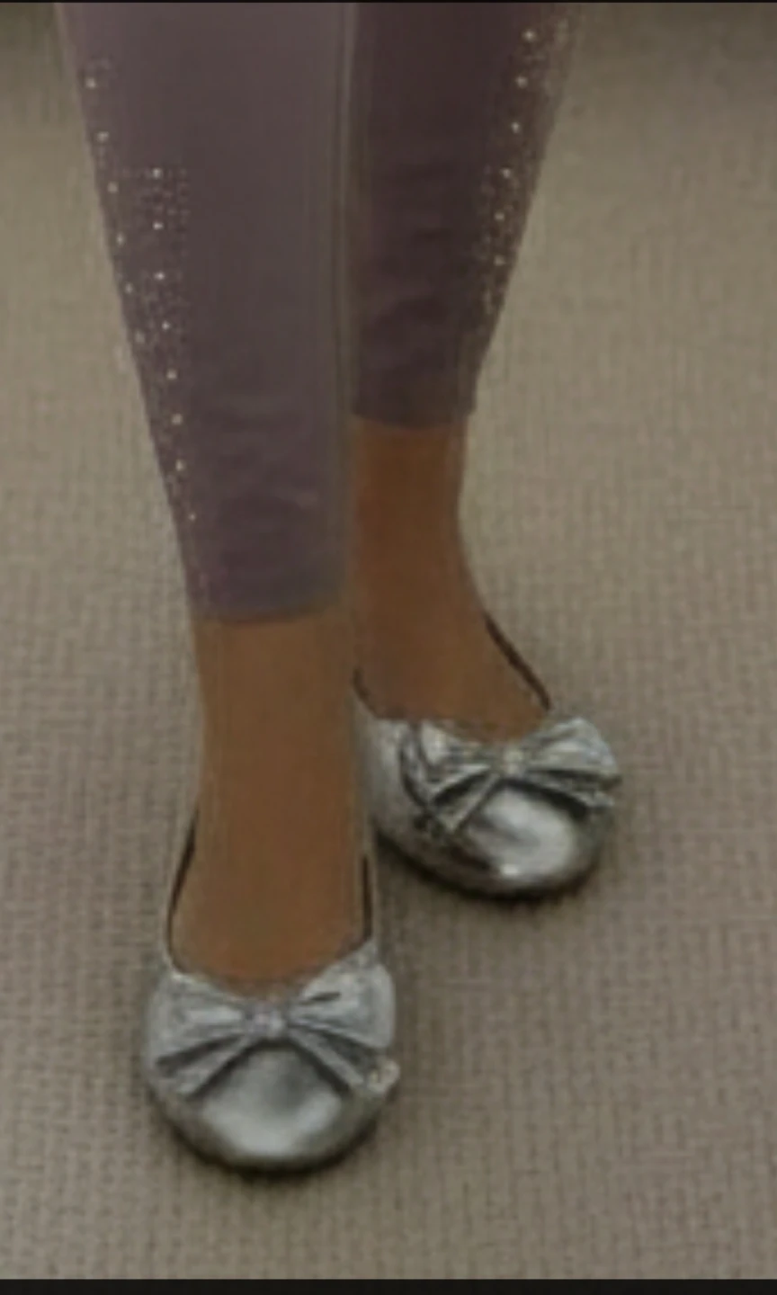 Sam & Libby Silver Ballet Flats with Bow--fixed price! - photo 2