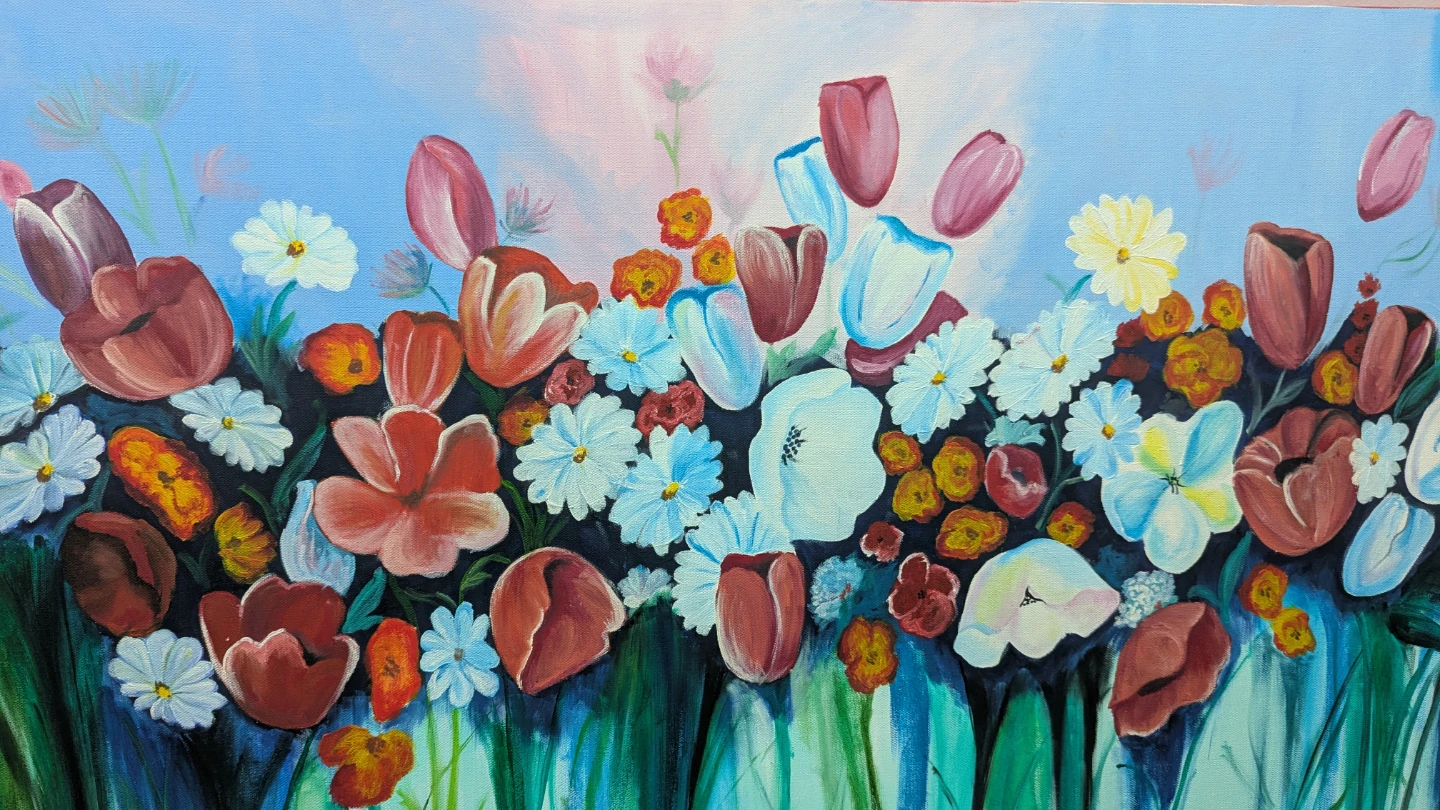 Original Floral oil Painting - photo 2