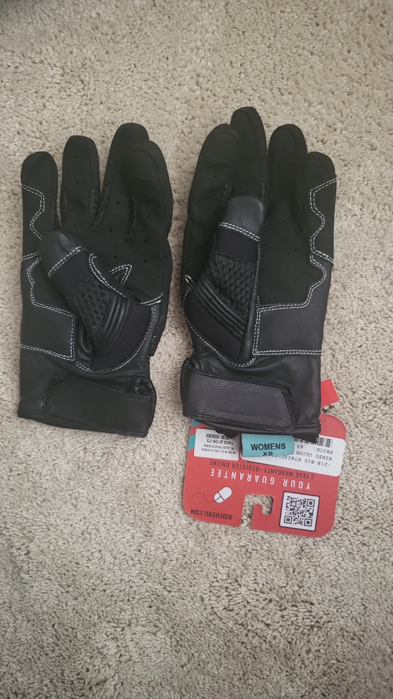 🥕 NORU Womens Motorcycle Gloves - Black - Size XS