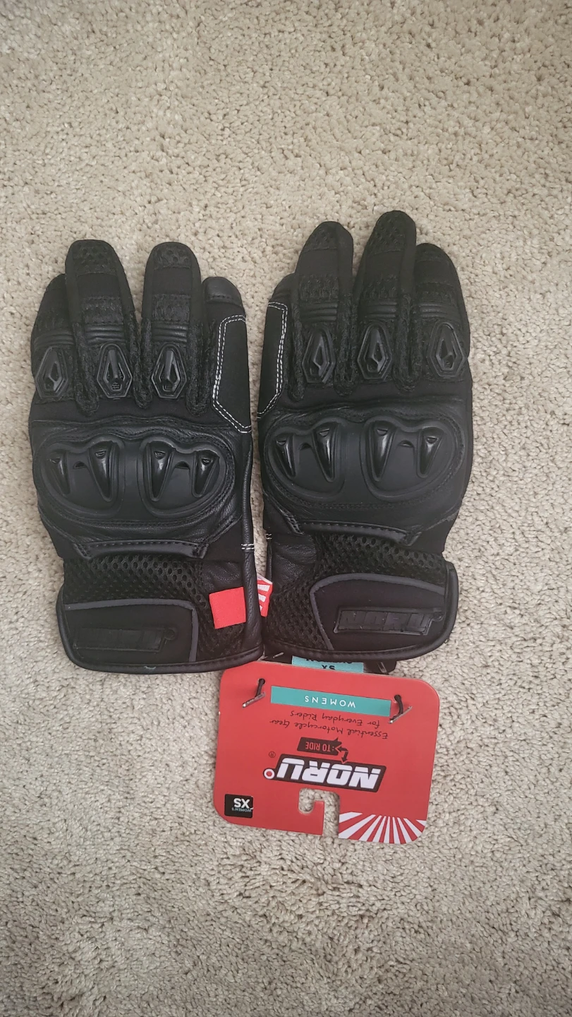 🥕 NORU Womens Motorcycle Gloves - Black - Size XS - photo 2
