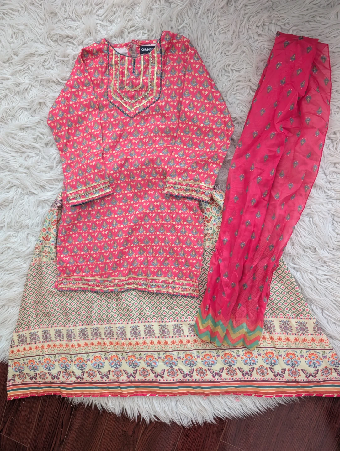 Ochre brand kids Pakistani lehenga