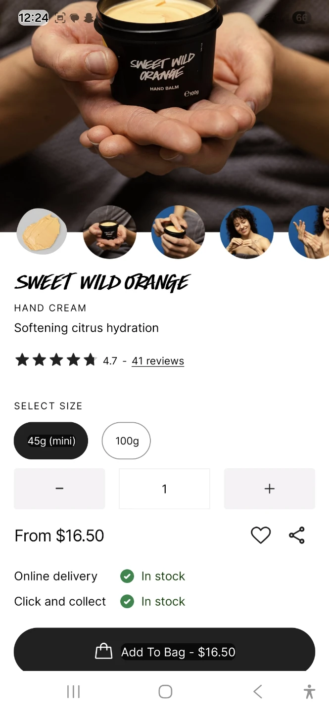 Lush Sweet Wild Orange Hand Balm 100g - photo 3