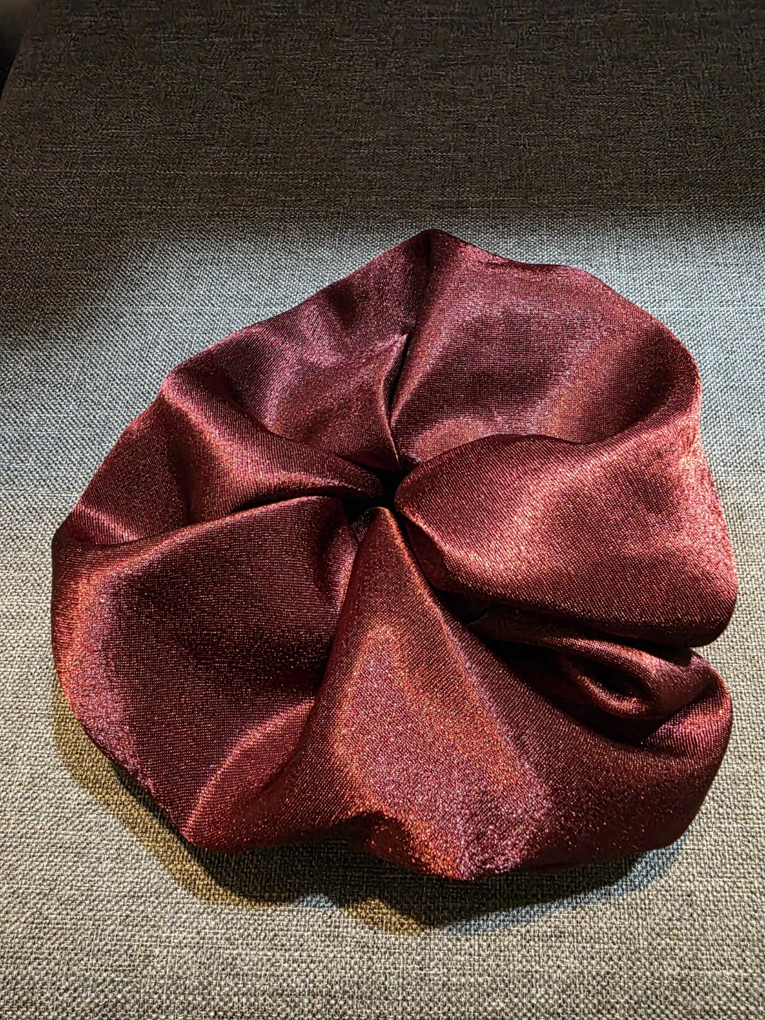 Burgundy Satin Scrunchie (Large)