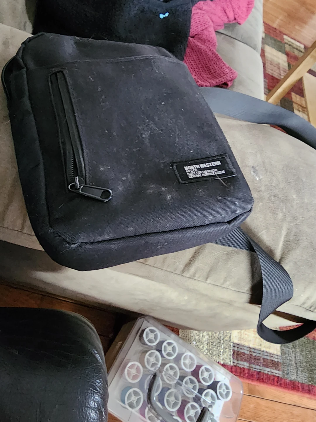 North Western Black Crossbody Bag