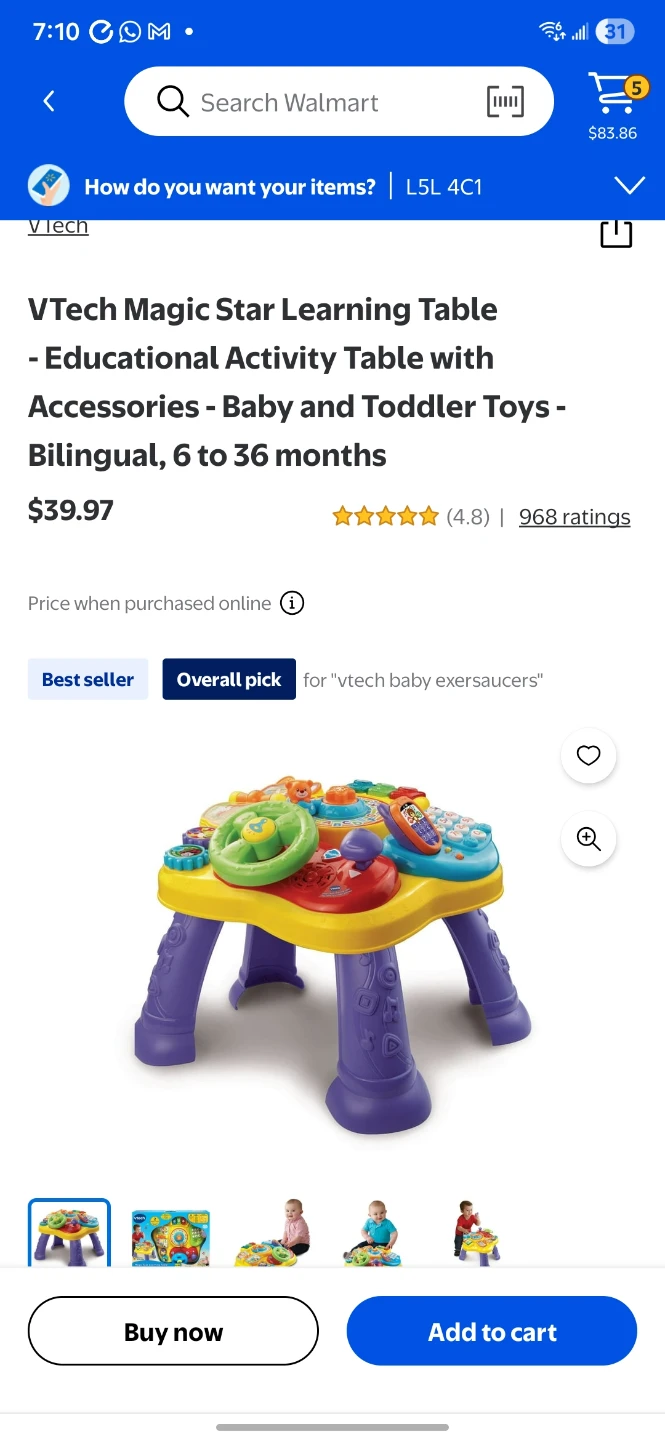 VTech Magic Star Learning & Standing table - photo 3