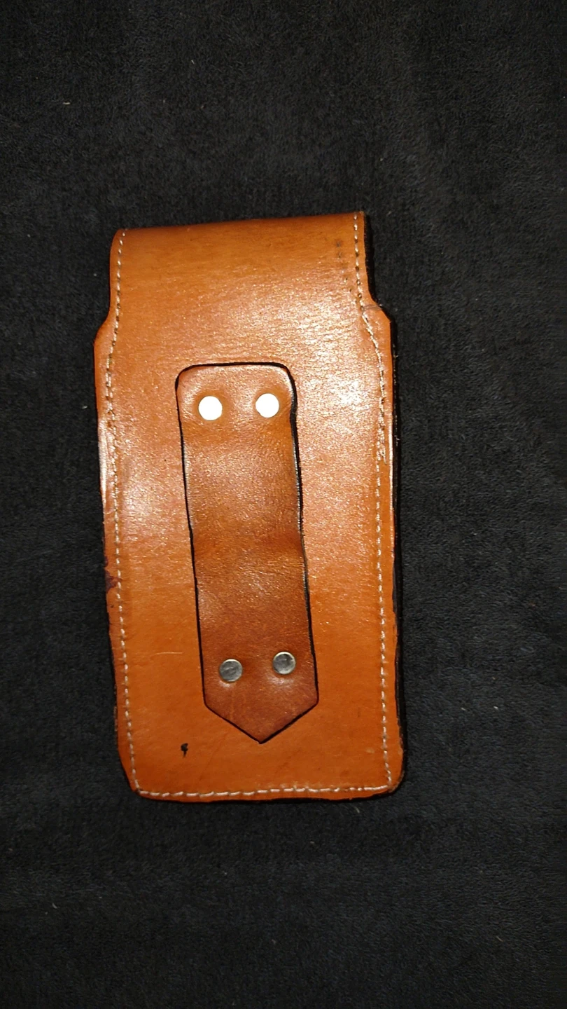 Brown Leather Western Style Cell Phone Pouch Case - photo 3