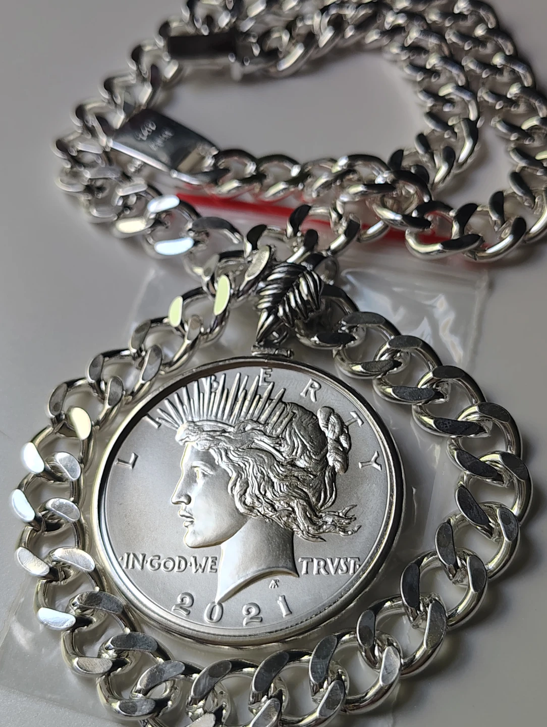 Peace Dollar Coin Pendant Necklace 2021 - photo 5