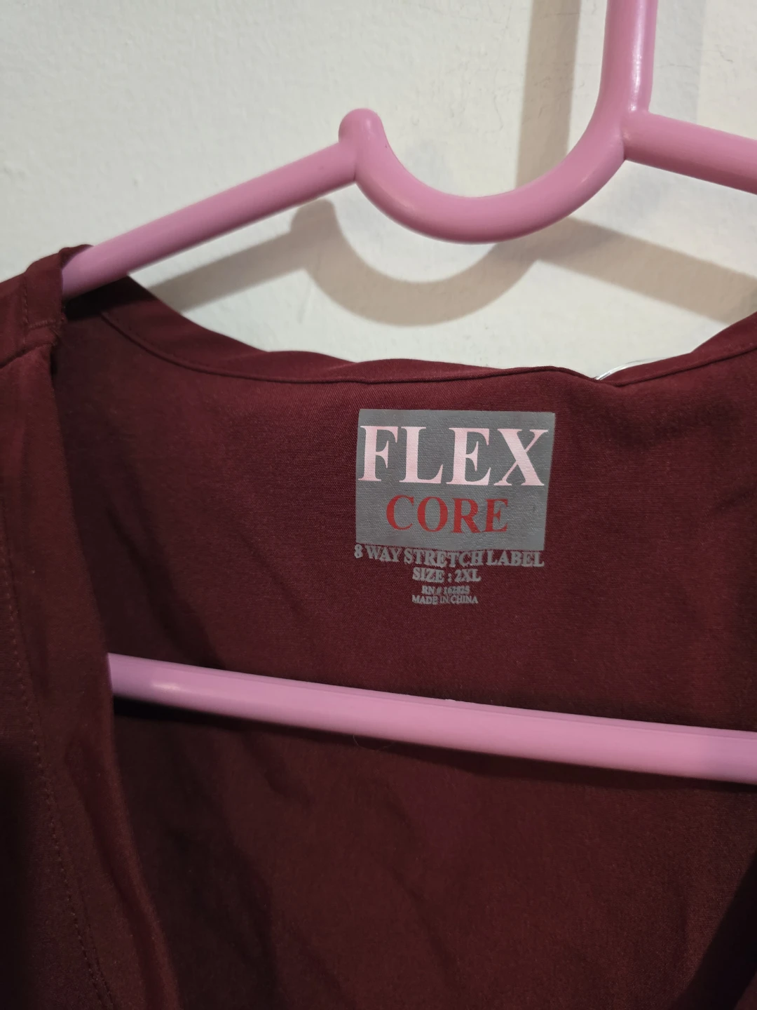 ​New Burgundy Uniform Scrub Top - Size 2XL - photo 2