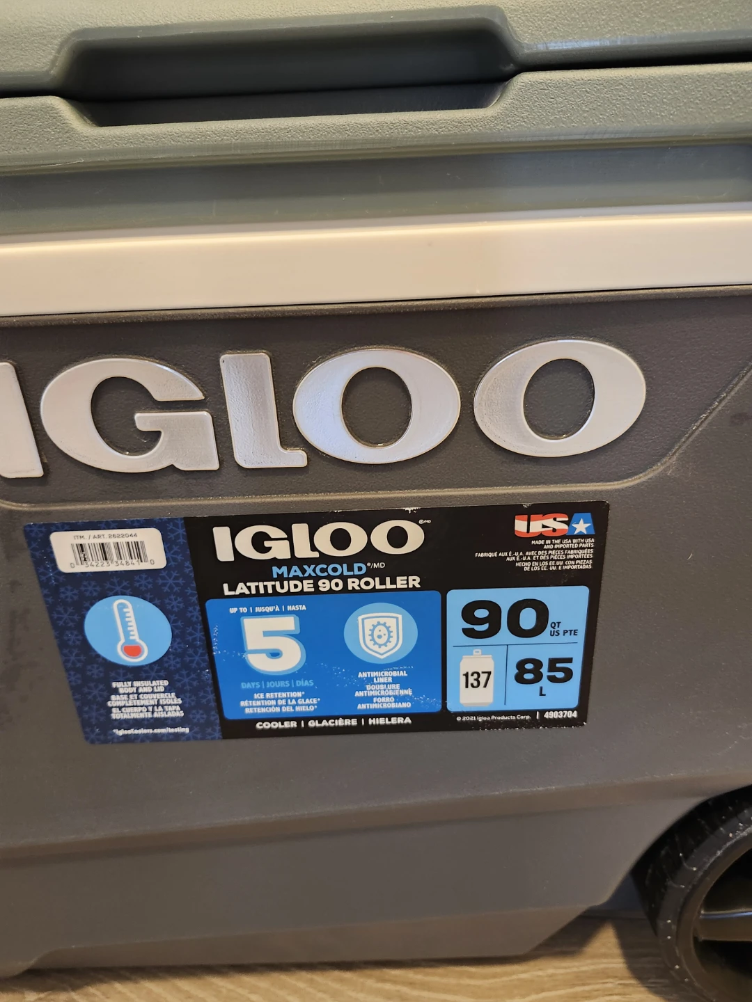 Igloo Maxcold 90 Qt Roller Cooler - photo 3