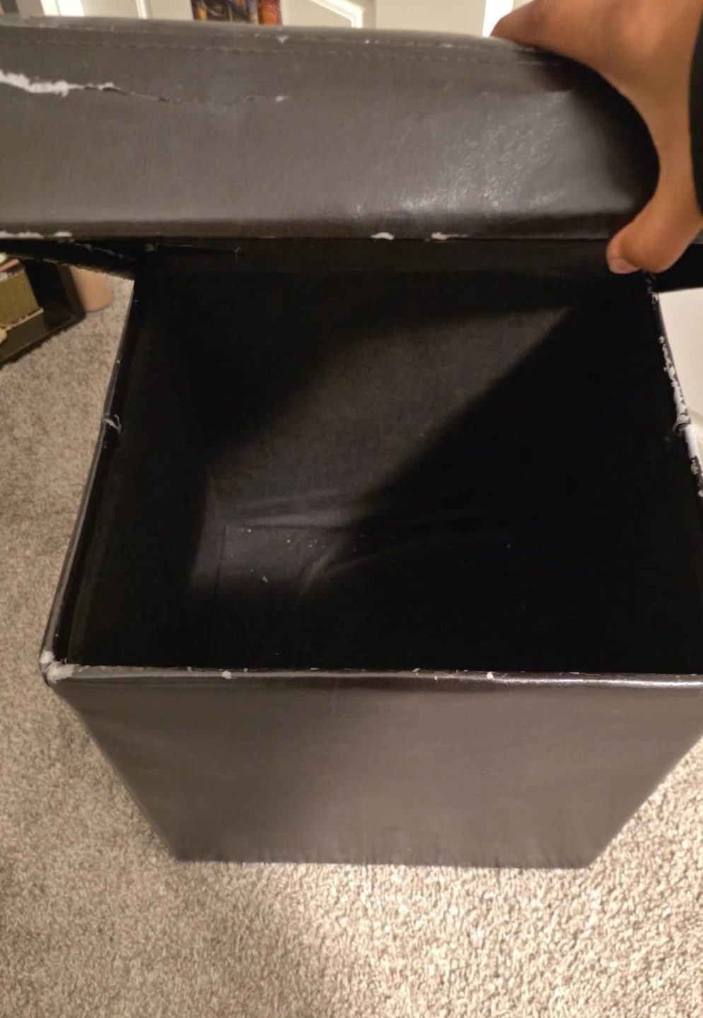 FREE Dark Brown Storage Ottoman - photo 3