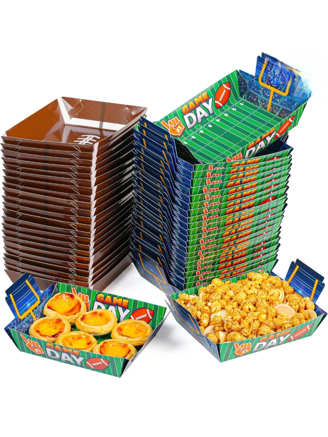 48 Pc Football Game Day Value Pack Serving Trays