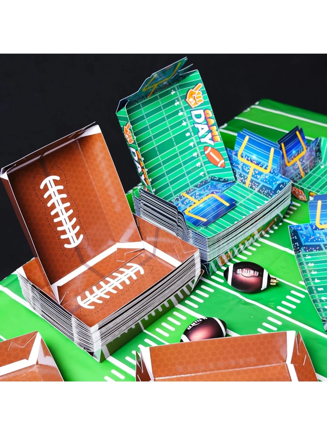 48 Pc Football Game Day Value Pack Serving Trays - photo 2