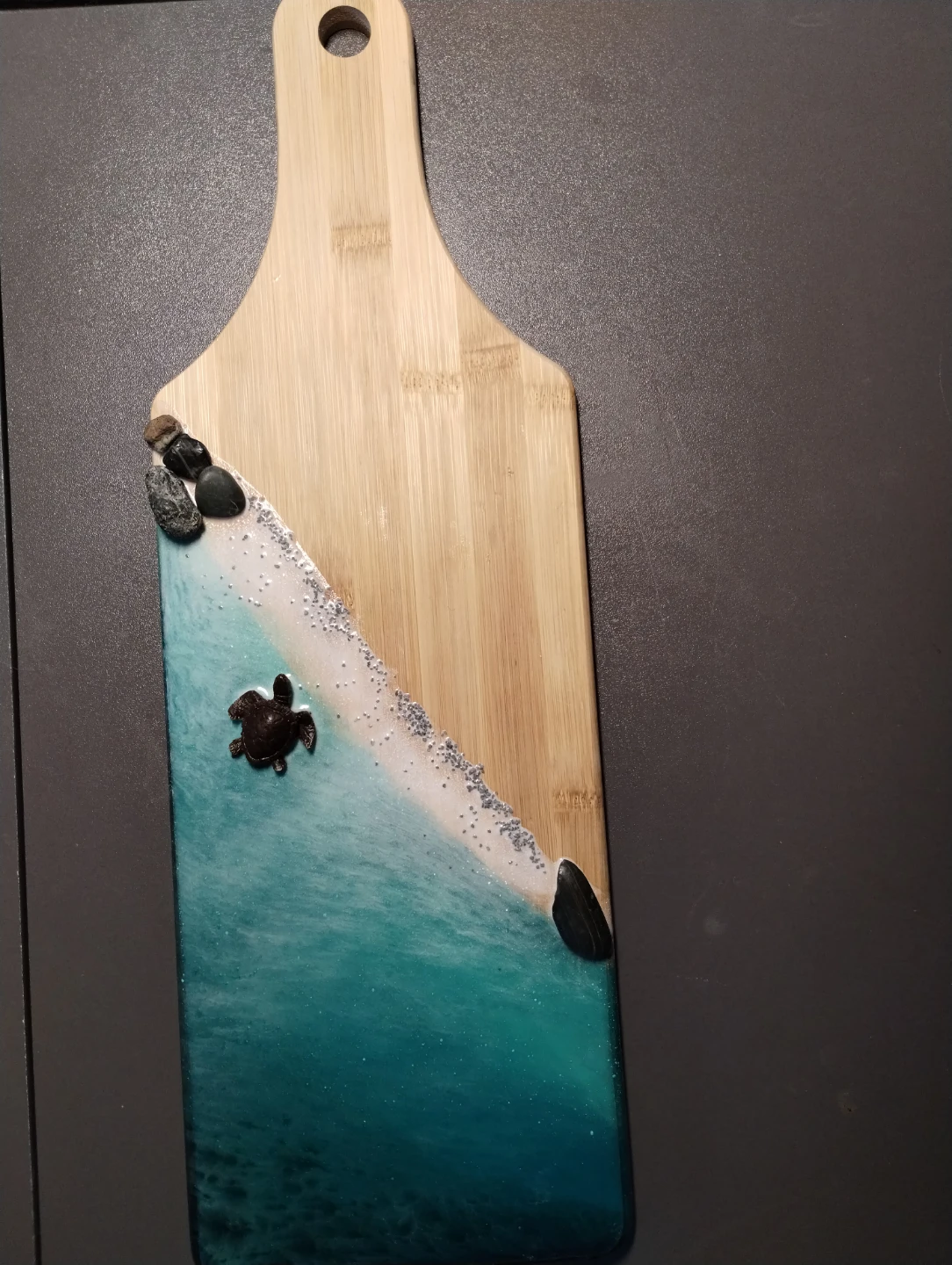 Handmade Resin and Bamboo Charcuterie Board