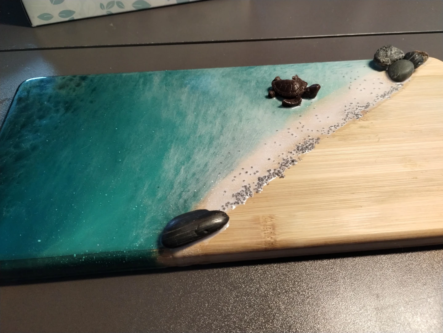 Handmade Resin and Bamboo Charcuterie Board - photo 2