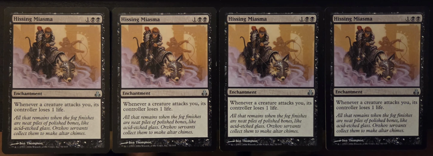 Hissing Miasma x4 Magic The Gathering Cards