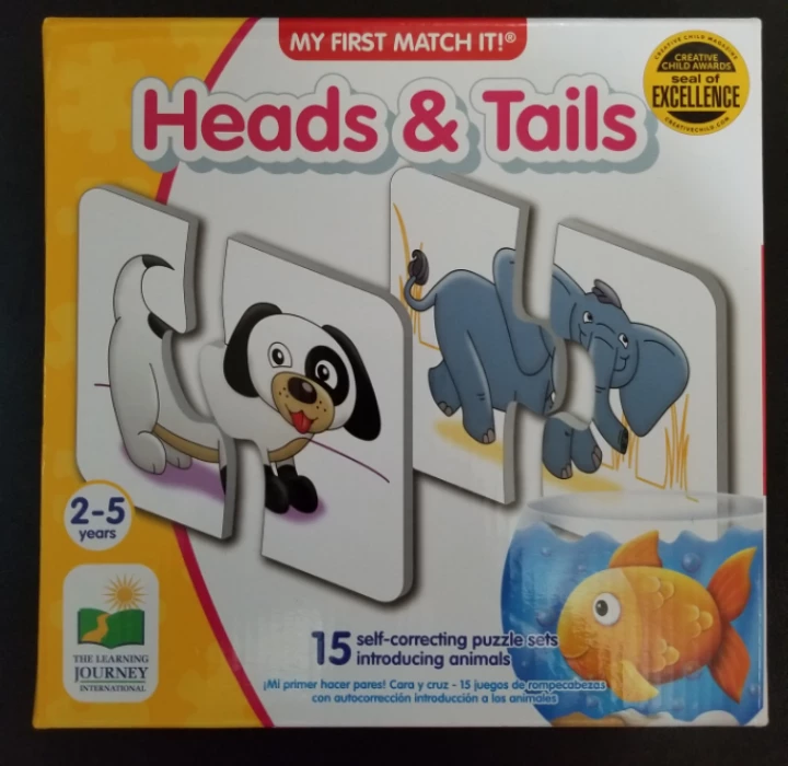 The Learning Journey Heads & Tails Puzzle Set 🏆
