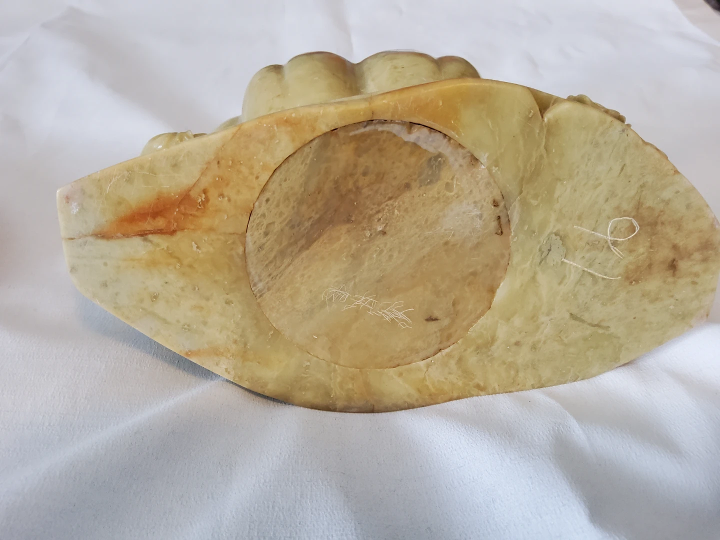 Carved Soapstone Figurine - Children with Pumpkin 🏆 - photo 2