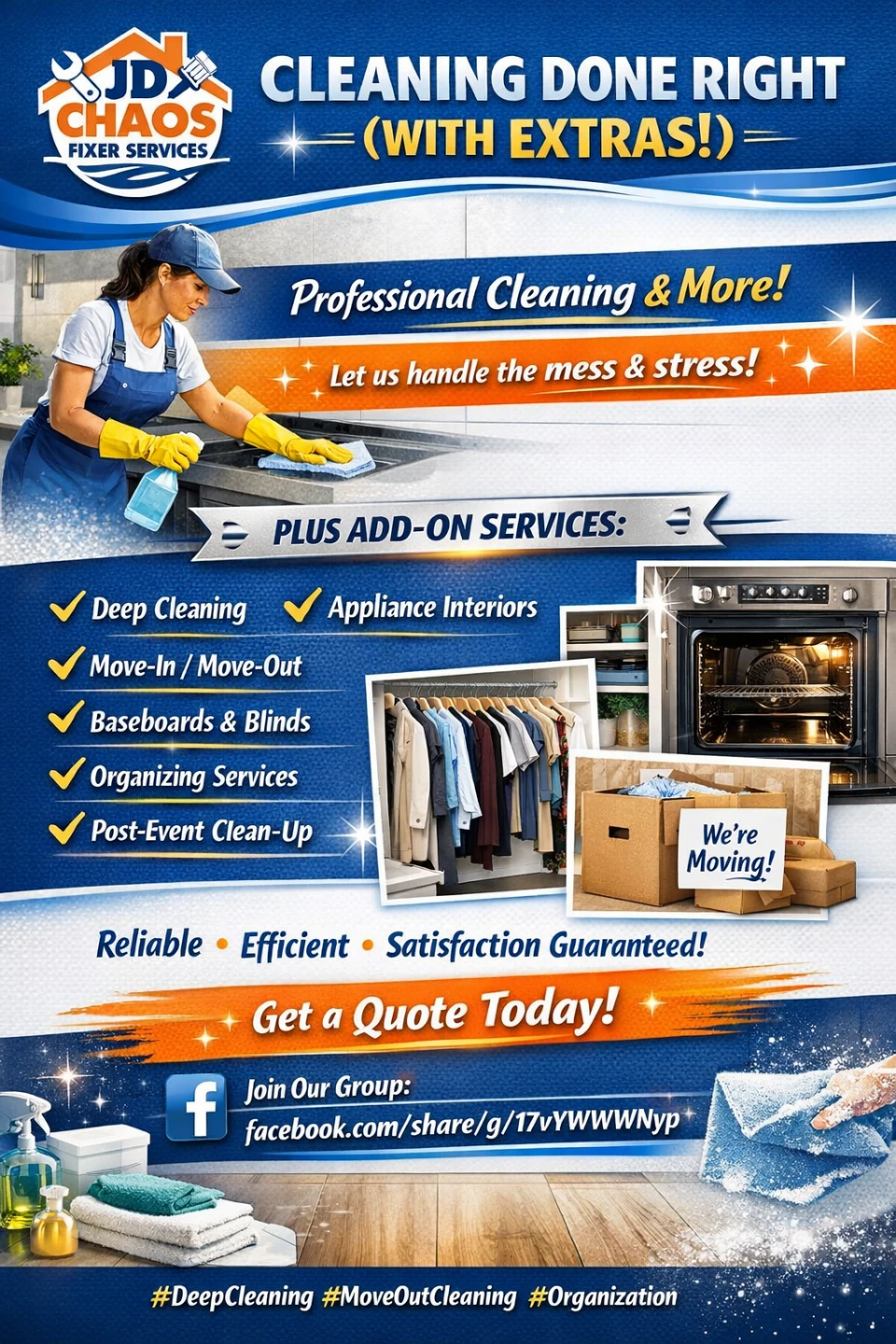 JD Chaos Fixer Services - Professional Cleaning 🥕