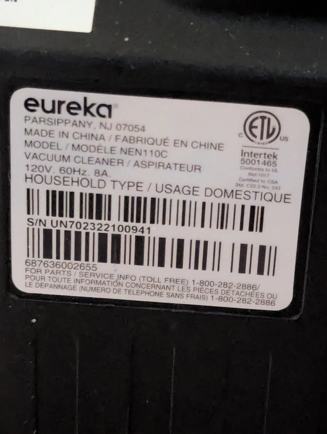 Read ad: eureka vacuum working but low suction and missing - photo 4