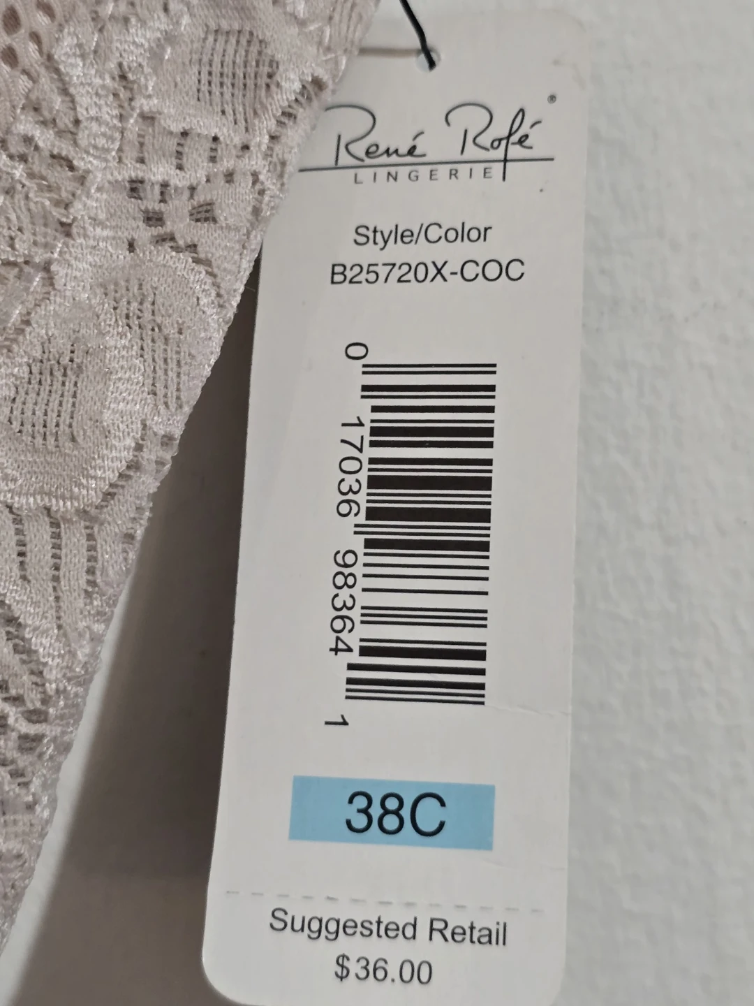 Rene Rofe Lingerie Lightly Padded Bra 38C - photo 3
