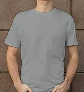 🏆 Men's Gray Crew Neck T-Shirt