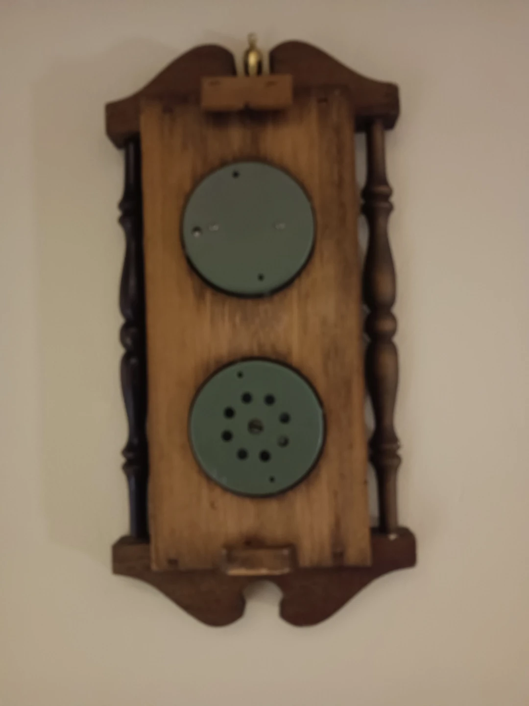 Vintage Wood Barometer and Thermometer Wall Set - photo 2