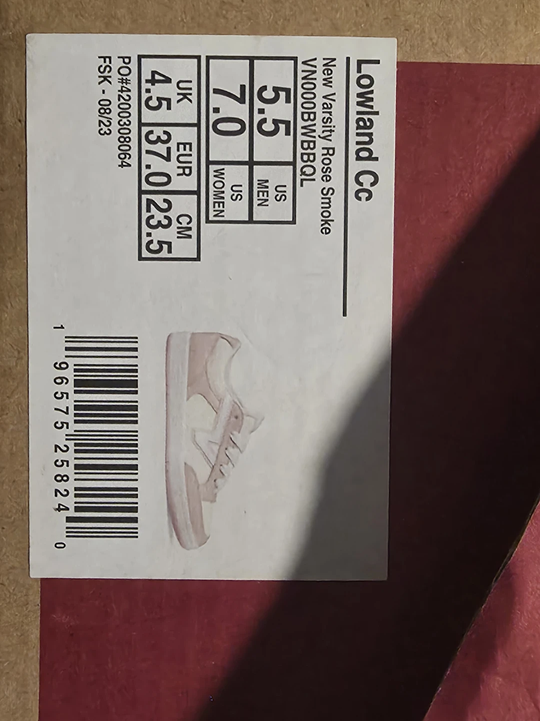 Vans Lowland Cc New Varsity Rose Smoke Sneakers - photo 3