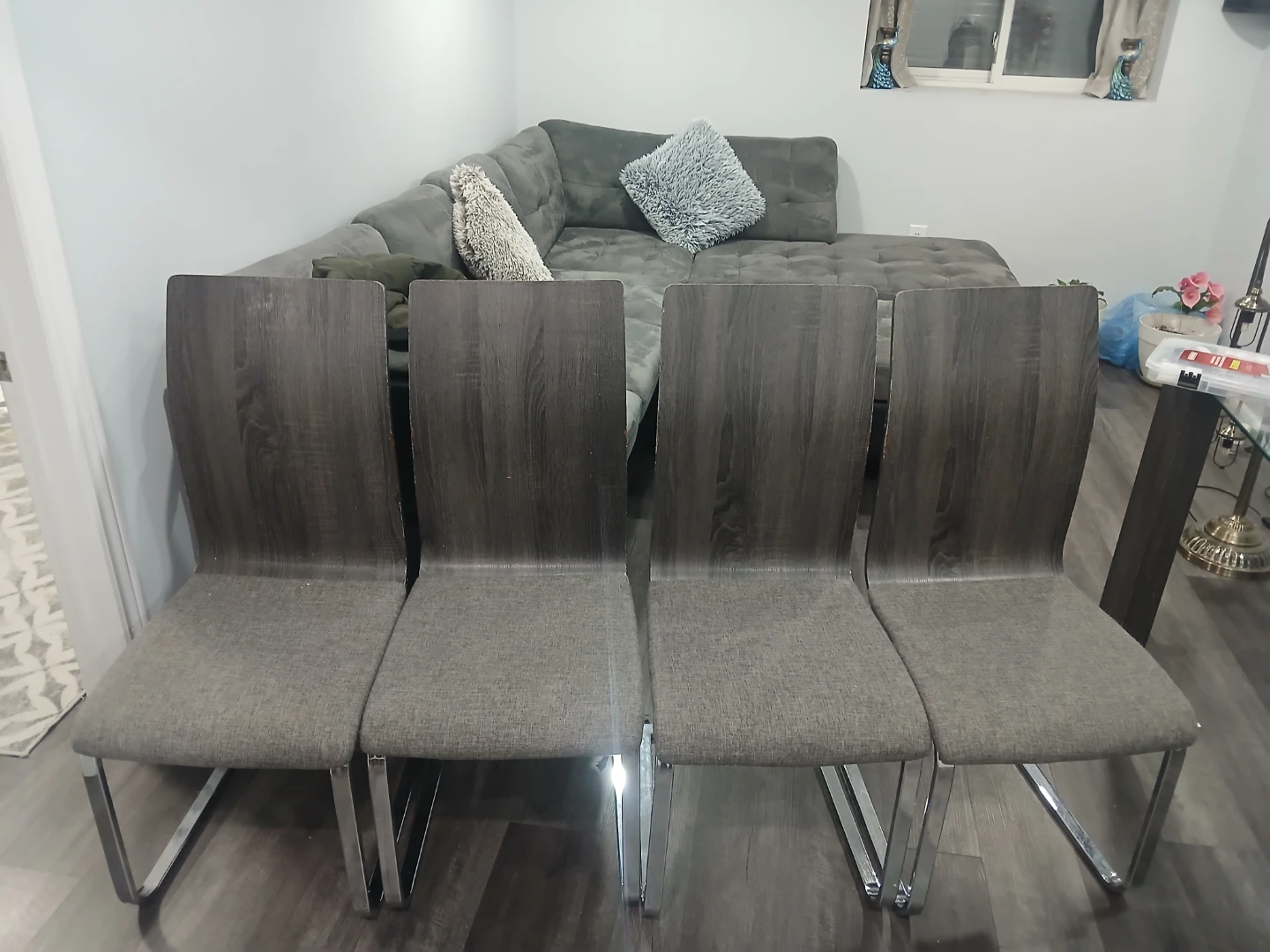 Glass Top Dining Table with 4 Chairs - photo 3