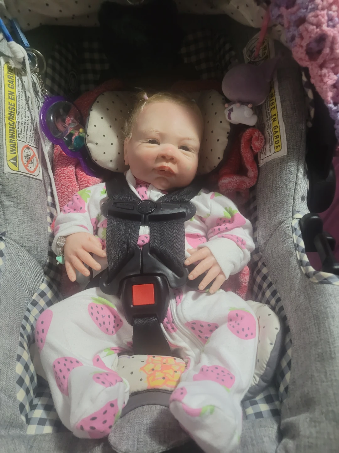 Reborn Baby Doll with Strawberry Pajamas