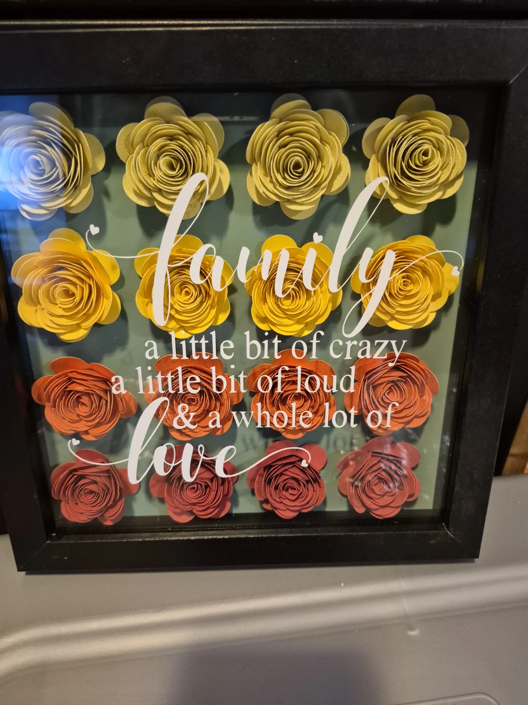 Shadow Box Wall Art with Paper Flowers - photo 4