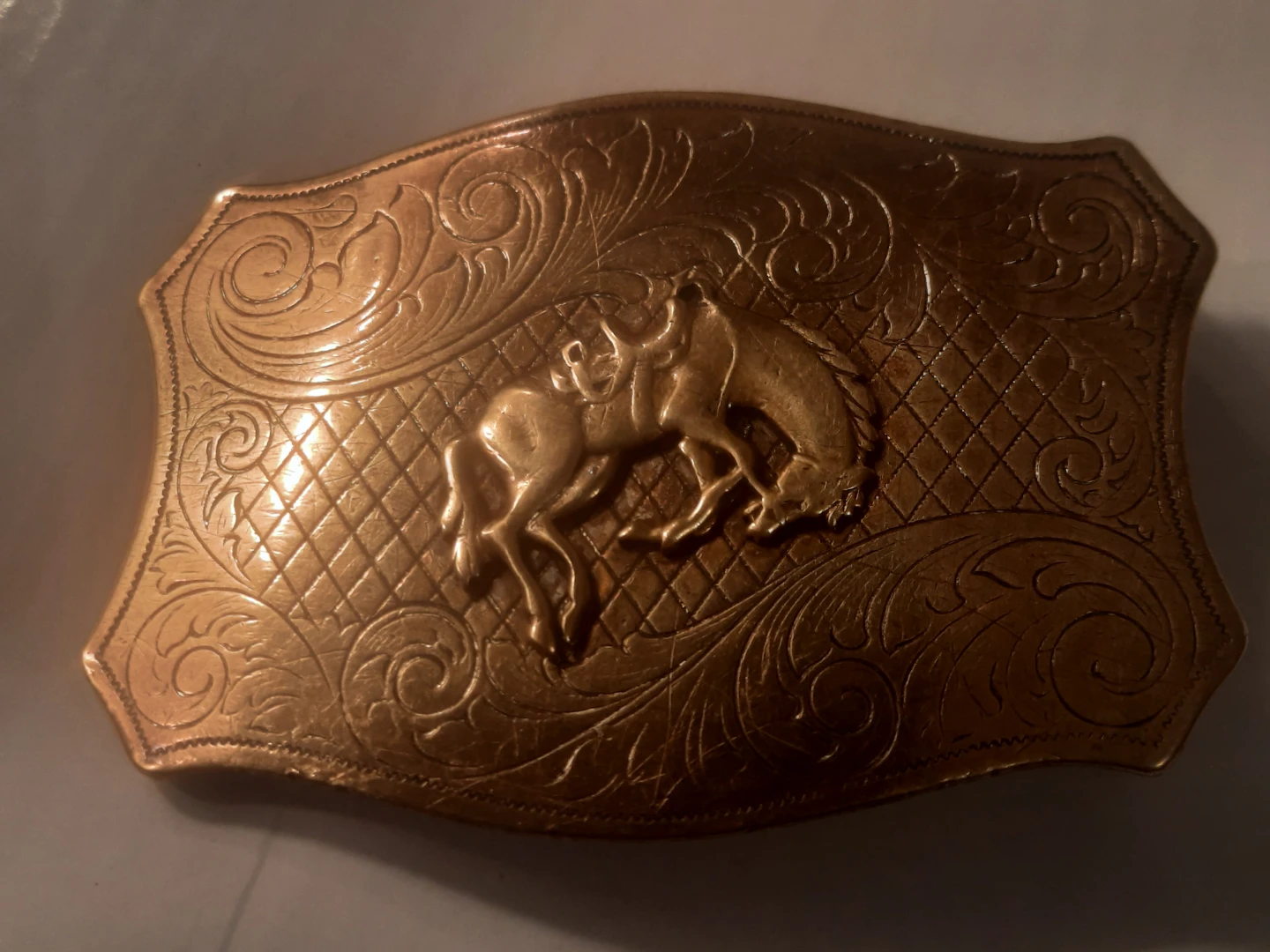 Vintage Western Bronc Buster Belt Buckle - photo 2