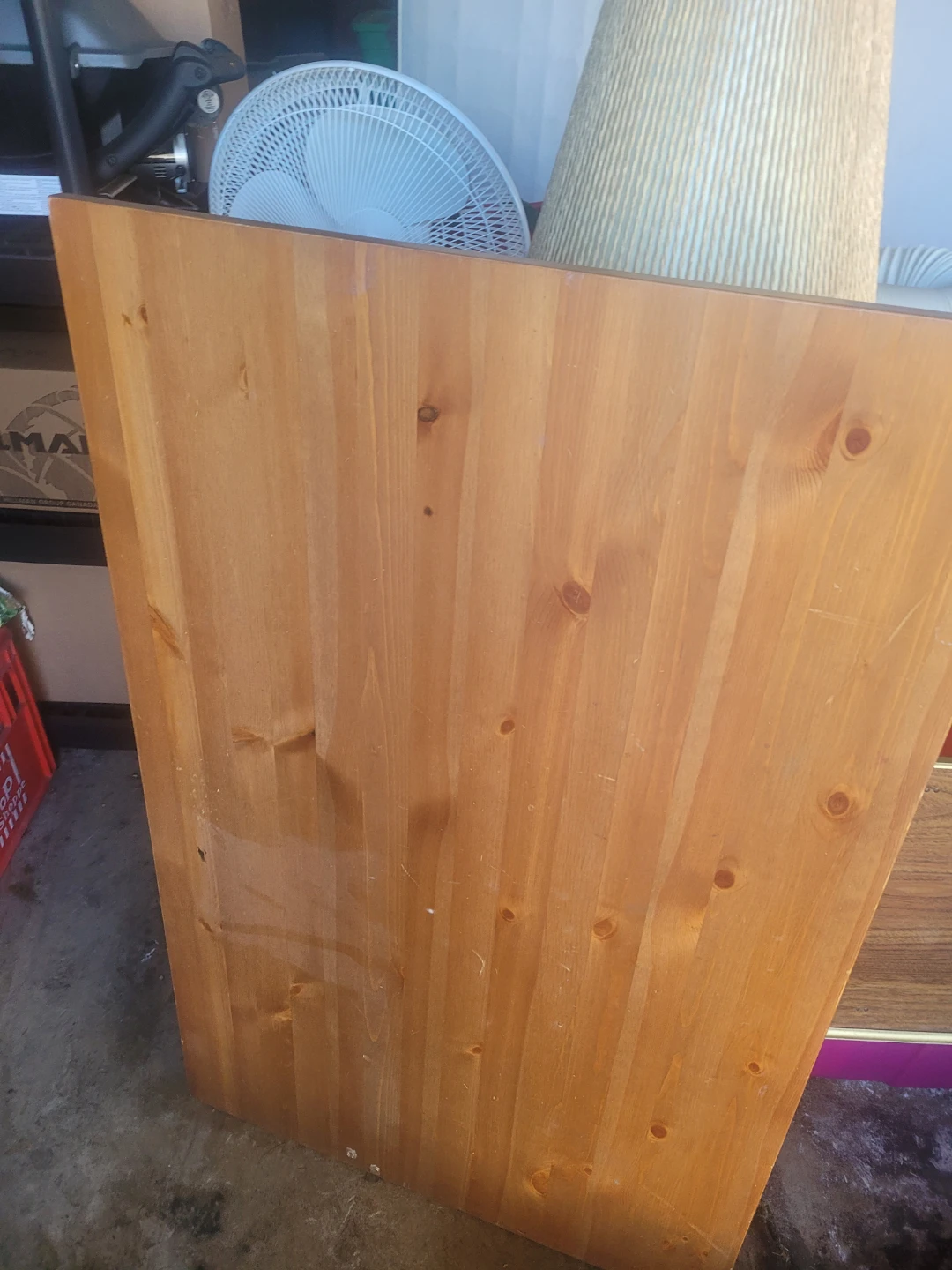 Ikea table with no chairs.
