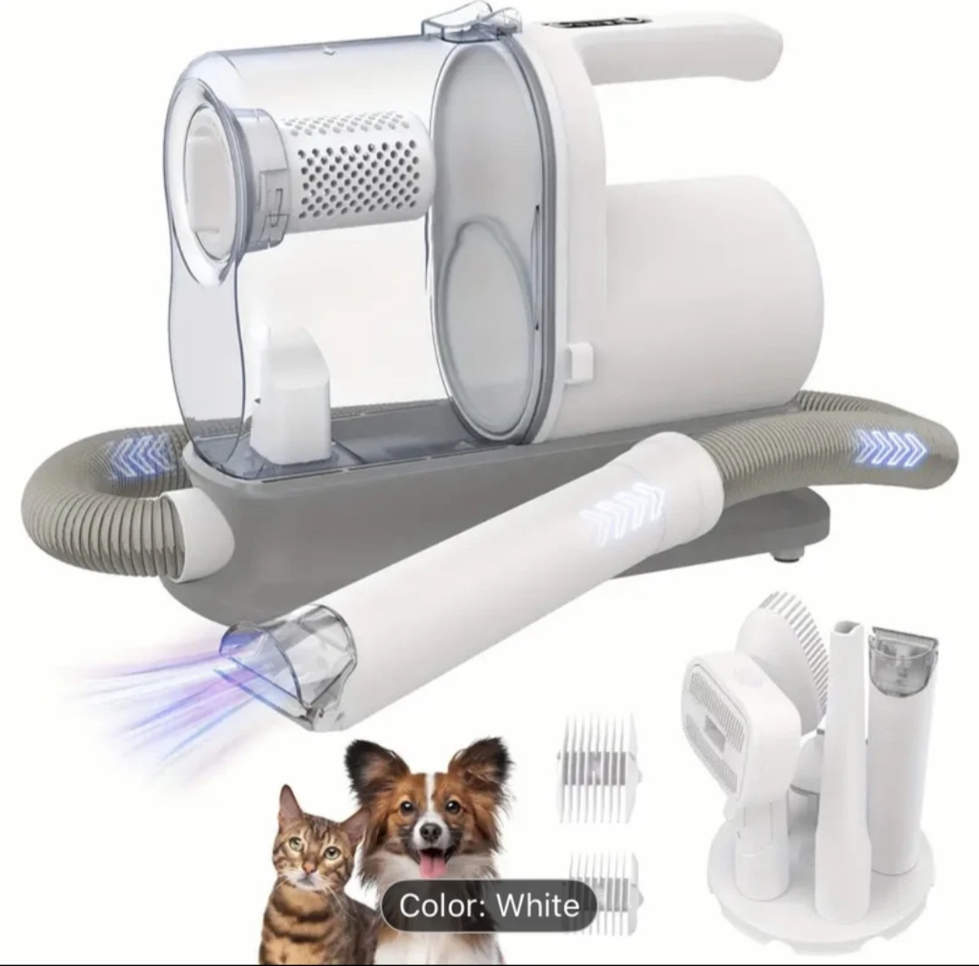 Pet Grooming Vacuum Kit 5in 1, Dog Cat Hair Vacuum 1.8L - NEW