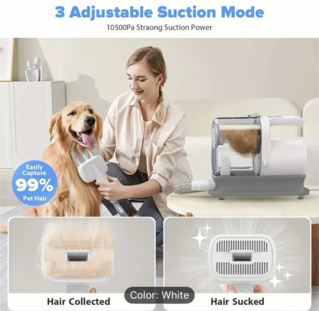 Pet Grooming Vacuum Kit 5in 1, Dog Cat Hair Vacuum 1.8L - NEW - photo 4