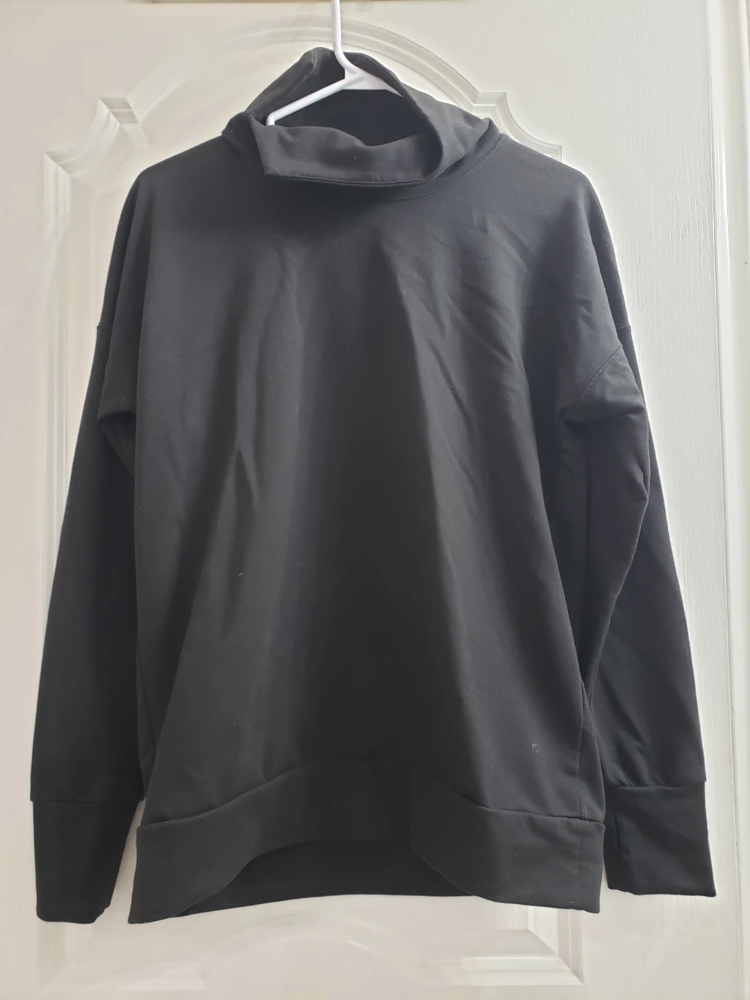 Authentic Women's Black Mock Neck Sweatshirt - Size S
