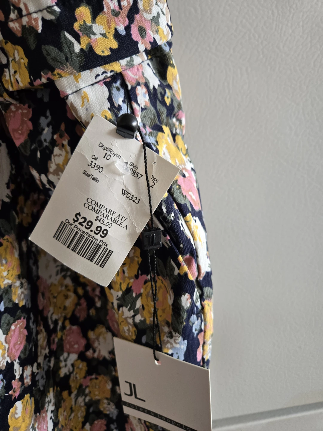 Jules & Leopold Floral Print Ankle Length Pants - Size L
