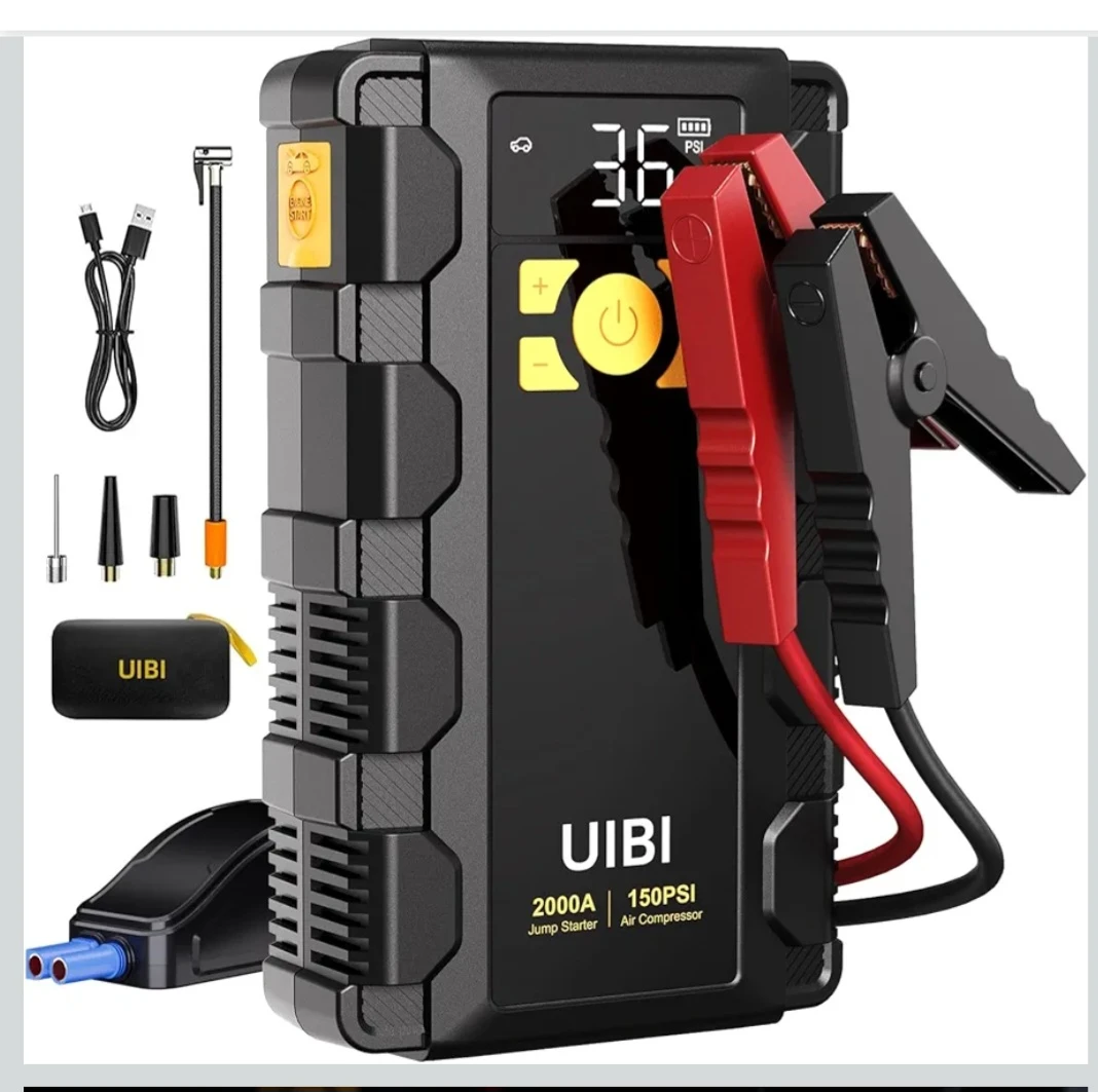 UIBI Jump Starter & 150PSI Air Compressor 2000A