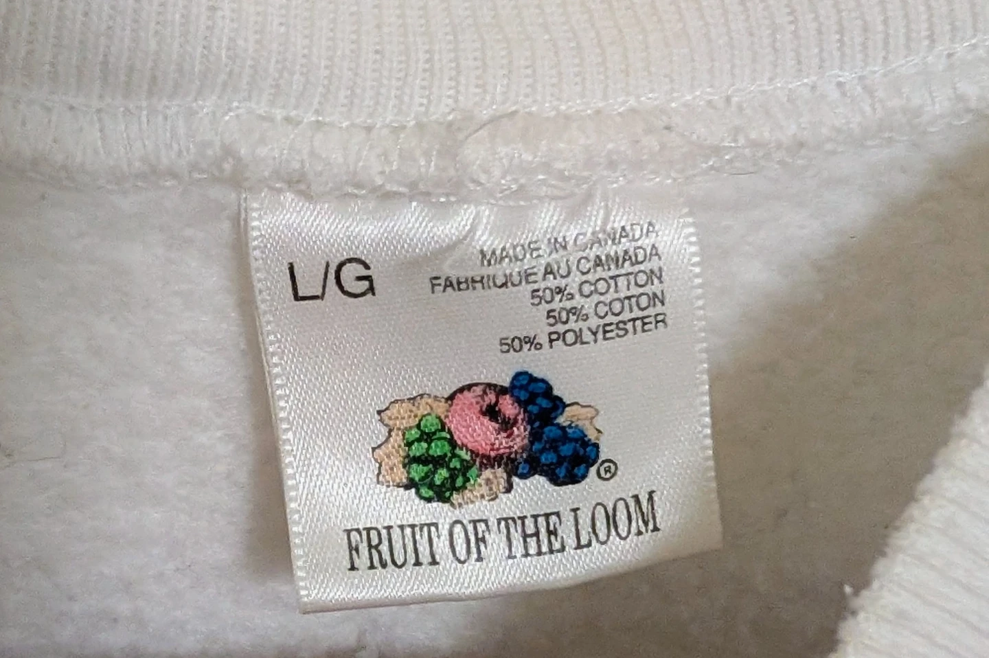White Sweatshirt with Children Photo Graphic - Men's Large - photo 3