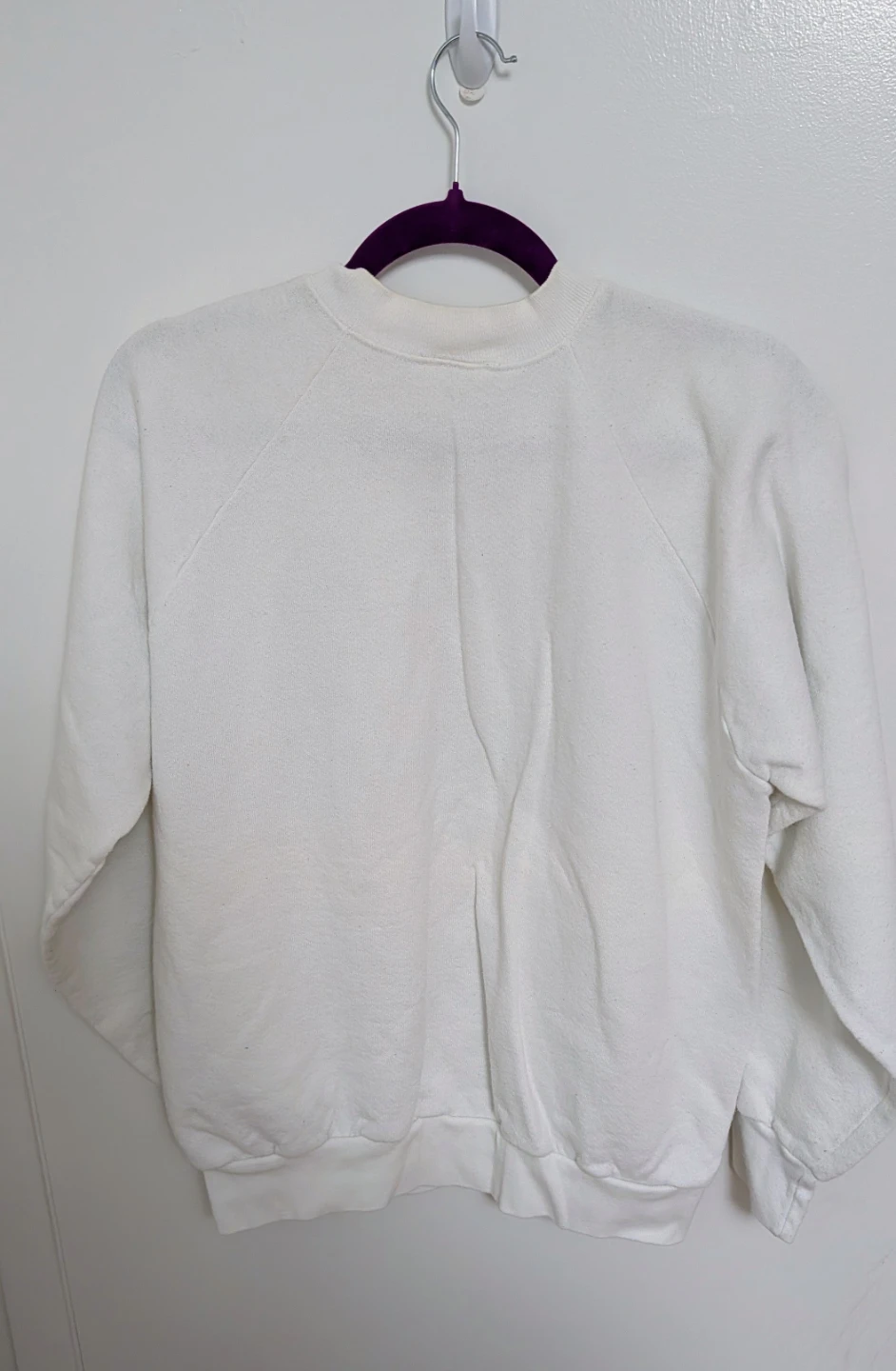 White Sweatshirt with Children Photo Graphic - Men's Large - photo 4