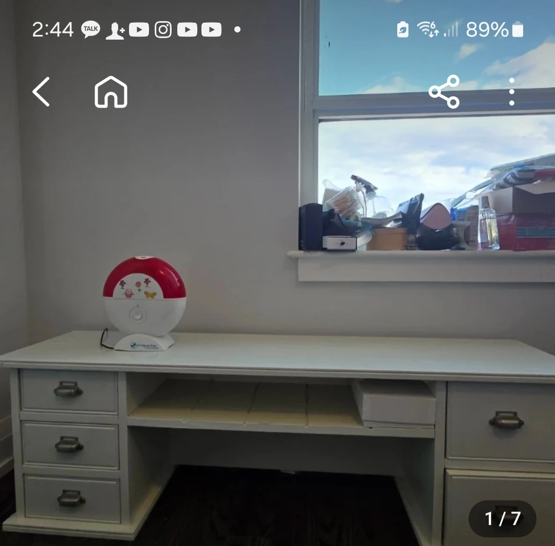 White Desk with Drawers