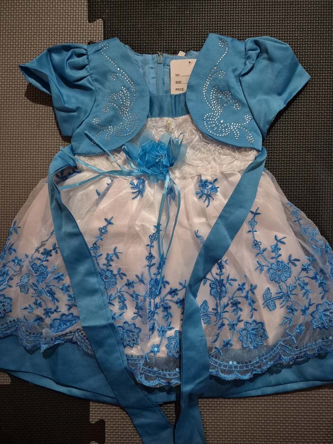 Girl's Blue Dress with Bolero Jacket